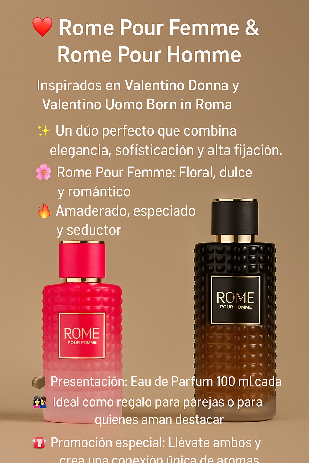Rome Pour Homme – Inspirado en Valentino Uomo Born in Roma